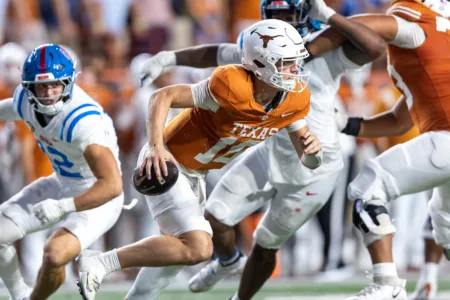Arch Manning and No. 19 Texas hang on to beat No. 7 Ole Miss 34-27 after blowing 21-point lead